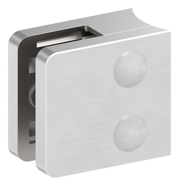 Glasklemme 45x45x26 mm AbZ fuer Anschluss Ø 48-3 mm V4A-10-3048.1ABZ