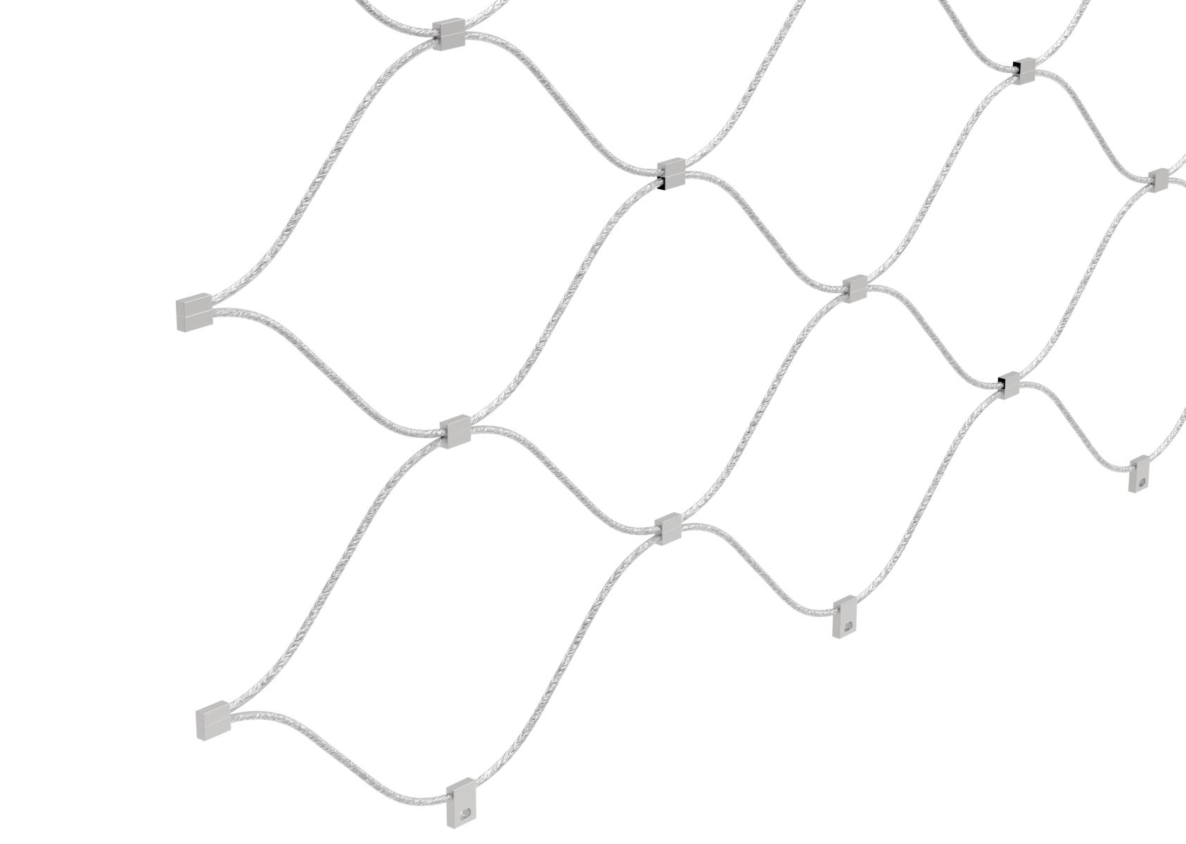 Drahtgeflecht Edelstahl AISI 316 Maschenweite 50x88 mm Kabel 1-5 mm Laenge 10 m Rohzustand-89-11A14LV50X88X1510-A.4