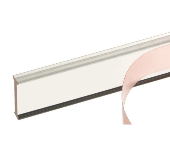 Dichtungsprofil PVC fuer 10 mm Glas- L = 3000 mm- transparent- selbstklebend-89-11GSPVCH10-A.4