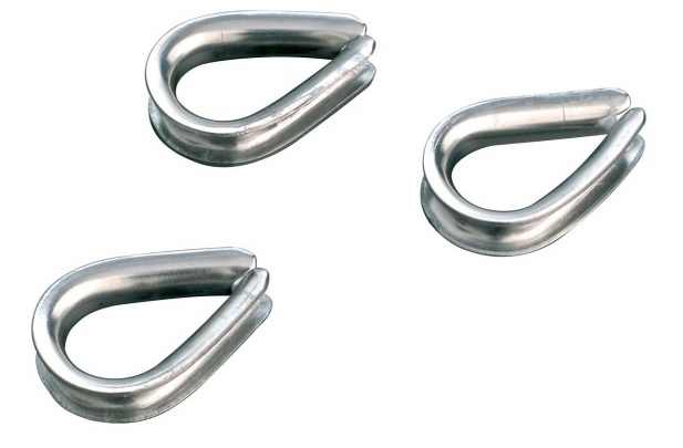 Drahtseilkausche Edelstahl AISI 316 fuer 5 mm Kabel mit Schliff-89-11A147603005-A.4