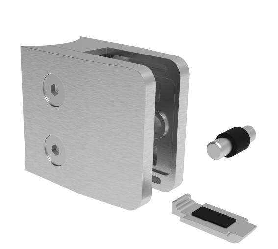 Glashalter Edelstahl AISI 304 fuer Glas 8-12-76 mm Rohr D48-3 geschliffen-89-11A2600048-A.4