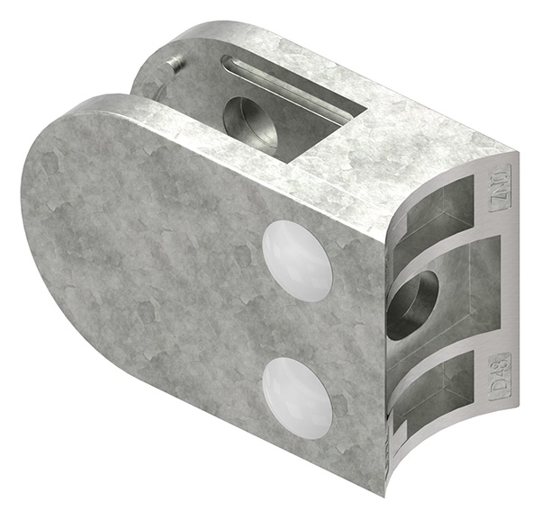 Glasklemme 63x45x30 mm AbZ fuer Anschluss Ø 48-3 mm Zink-10-2448ABZ.3