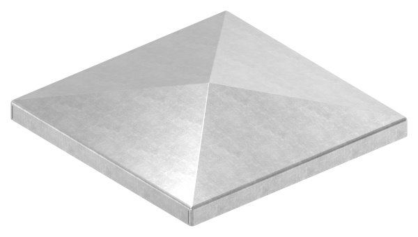 Pfeilerbedecker - fuer Quadratrohr - Masse- 100x100 mm - Stahl S235JR- roh-30-2455.8