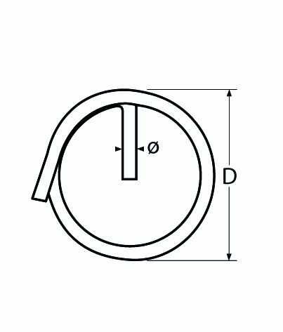 Ringsplint - Steckbolzen- 4 mm - 14 mm - V4A - Verkauf in VPEs-66-64-411.8383
