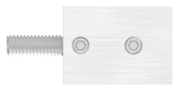 Querstabhalter V2A Edelstahl – Vierkant -Quadratisch-  Anschluss FLACH fuer Vierkantmaterial 12x12 mm inkl- Schrauben-11-1085.4