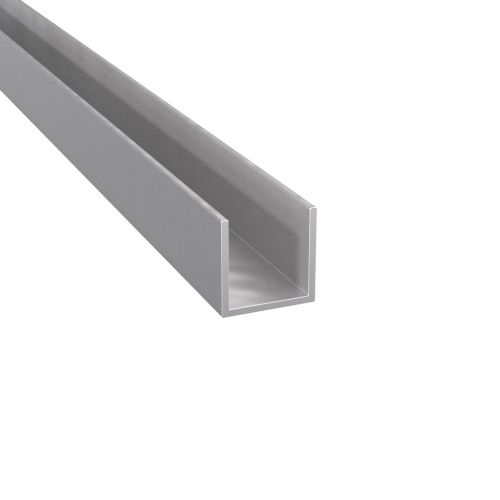 U-Profil Aluminium 20 x 19 x 1-5 mm eloxiert fuer Glas 8-10 mm L=3000 mm-89-11GSALZP2019NE-A.4