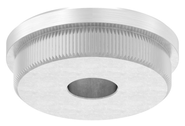 Einsteckkappe Edelstahl V2A fuer Rohr Ø 42-4x2-0 mm flach mit 12-1 mm Bohrung zum Einschlagen-11-5091.4