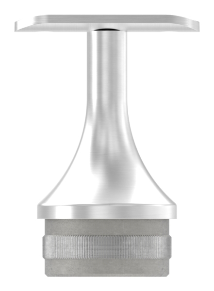 Stuetze mit Halteplatte fuer Rundrohr Ø 42-4 mm - Stopfen fuer 48-3x2-0 mm V2A-12-2152.4