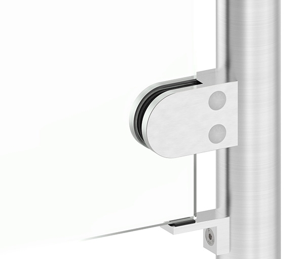 Plattenhalter Halteboden Scheibensicherung fuer Glas Ø 42-4 mm V4A-10-5308-4-2.4
