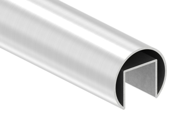 Nutrohr Masse- Ø 42-4x1-5 mm mit Nut- 24x24 mm Laenge- 6000 mm V4A Edelstahl-12-2020.1