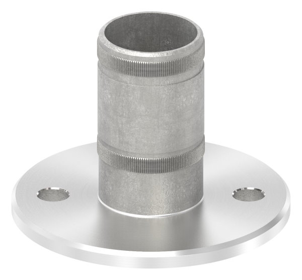 Wand- und Bodenanker Edelstahl V2A fuer Rohr Ø 42-4x2-0 mm Platte Ø 100x6 mm-88-1150011.240