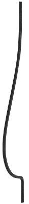 Bauchstab - Laenge- 1000 mm - Material- 12x12 mm - Stahl S235JR- roh-30-1185.8