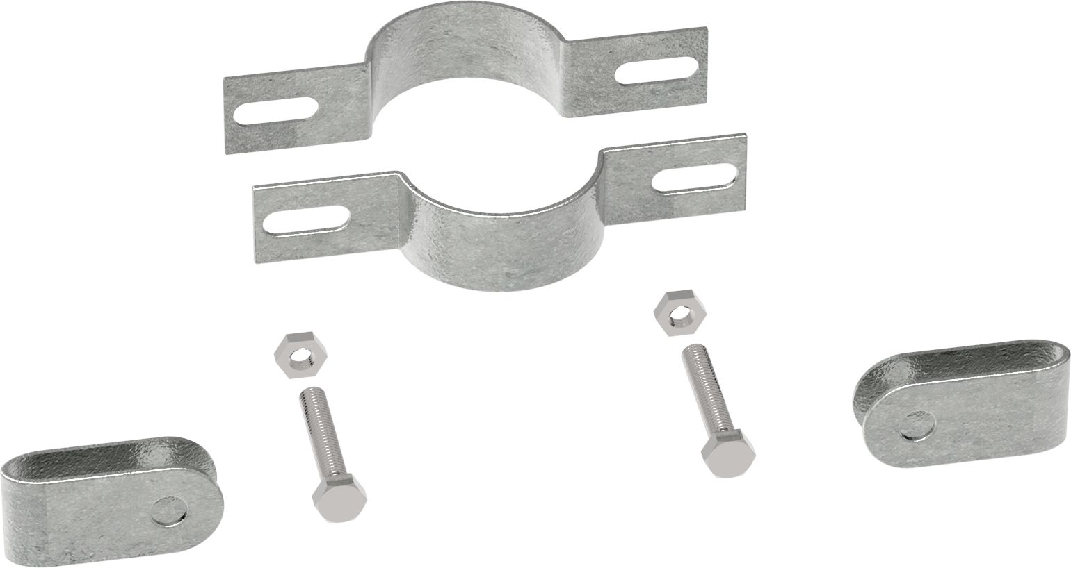 Rohrverbinder - Gitterhalter doppelt - 171A27 - 26-9 mm - 3-4- - Feuerverzinkt u. Elektrogalvanisiert-171A27