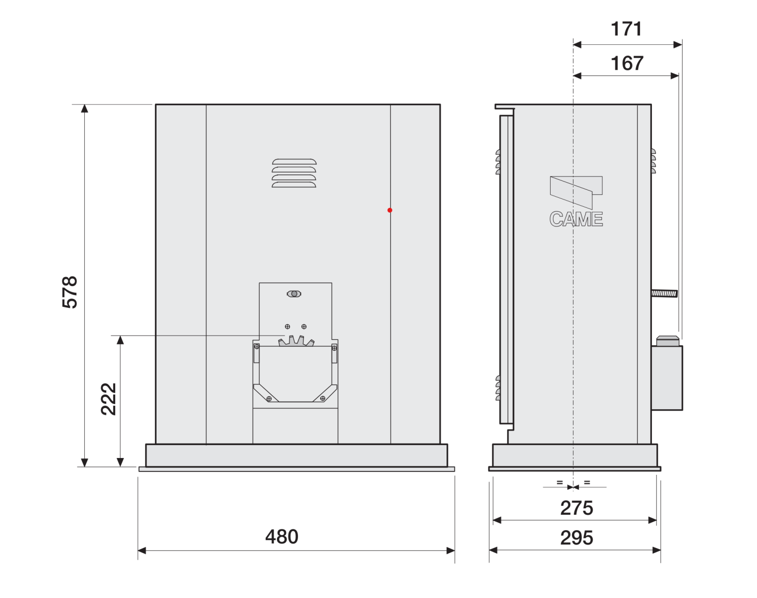 Schiebetorantrieb bis 3500 kg 400V fr Zahnstange Modul 6 mit Steuerung-89-11BY3500T400V-A.4