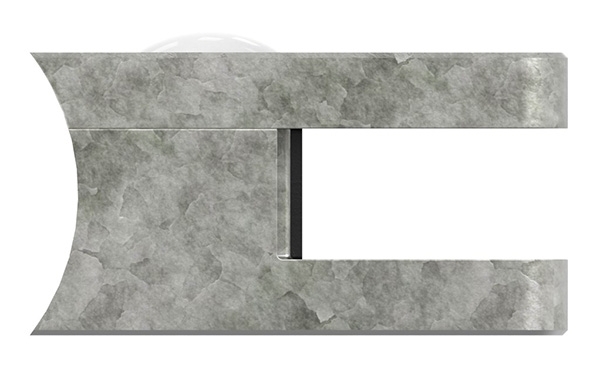 Glasklemme 45x45x26 mm AbZ fuer Anschluss Ø 42-4 mm Zink-10-3042.3ABZ