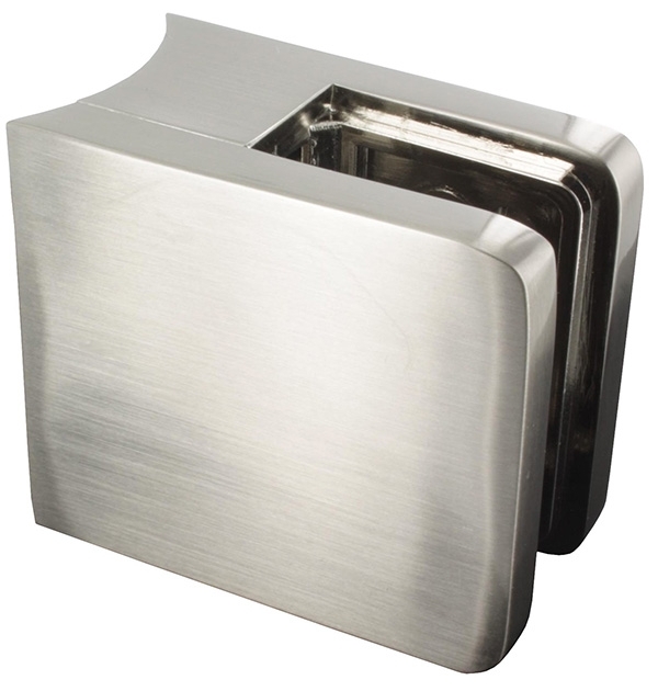 Glasklemme 45x45x26 mm AbZ fuer Anschluss Ø 33-7 mm Edelstahleffekt-10-3033.2ABZ