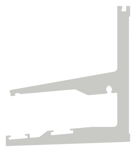 Vordachprofil Aluminium L = 1605 mm pulverbeschichtet RAL 7016 mit ETA-88-11VDE-1600.7016