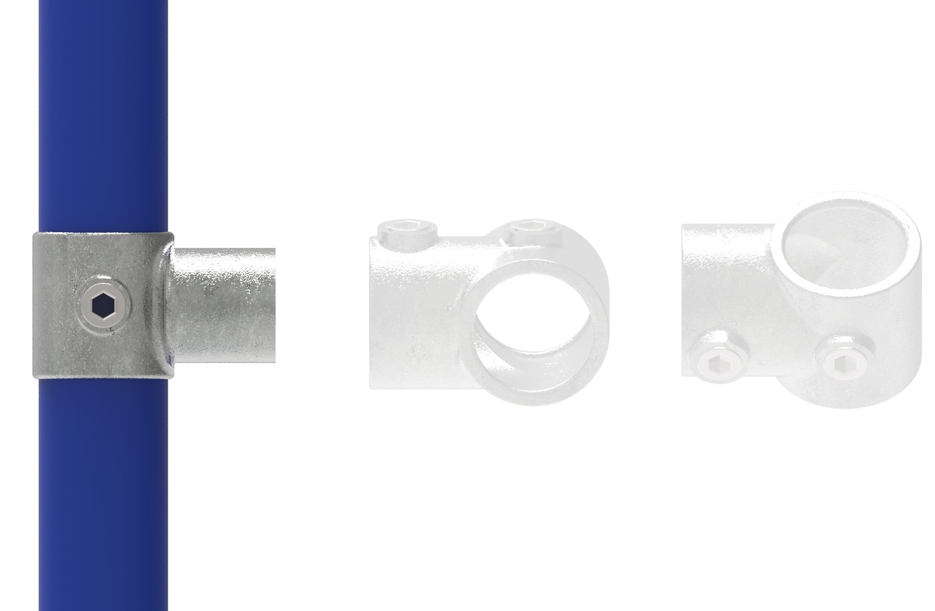 Rohrverbinder - Drehstueck - 147B34 - 33-7 mm - 1- - Feuerverzinkt u. Elektrogalvanisiert-147B34