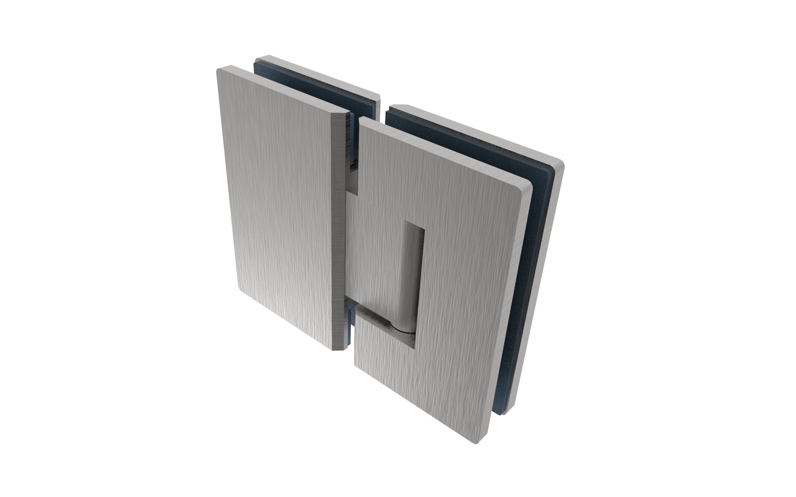 Glastuerscharnier Glas-Glas Edelstahl AISI 304 - 90° Stopp - 8-10mm Glas-89-11GS304DB9902SB-A.4