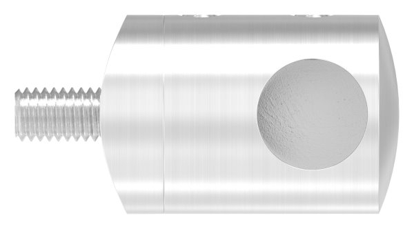 Querstabhalter V2A Edelstahl – Anschluss 42-4 mm fuer Rundstaebe 12 mm mit Sackloch Abschluss rechts inkl- Schrauben-11-1031.4