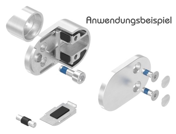 Sichtschutz Endglasklemme Mod- 25- in V4A-88-1125-EK.V4A