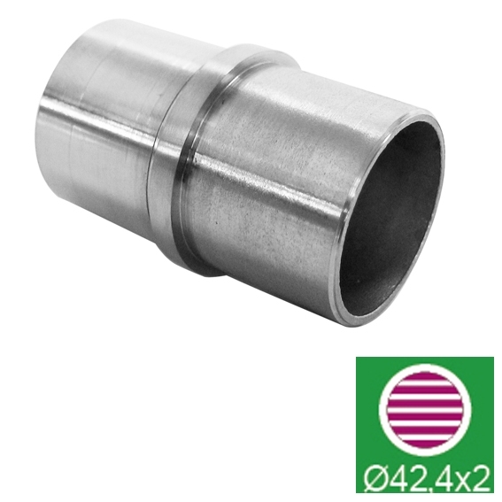 Rohrverbinder Edelstahl AISI 316 D42-4x2 mm geschliffen zum Kleben-89-11A140790242-A.4