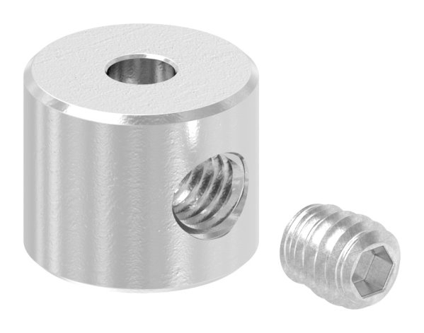 Rundklemme mit Madenschraube fuer Seil Ø 2-4 mm V4A-11-2918.1
