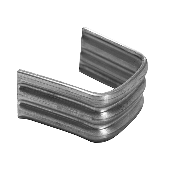 Zierklemme Stahl roh 24 x 12 mm fuer Flachstahl 16 x 1-2 mm dekoriert-89-11E06224X12R-A.4