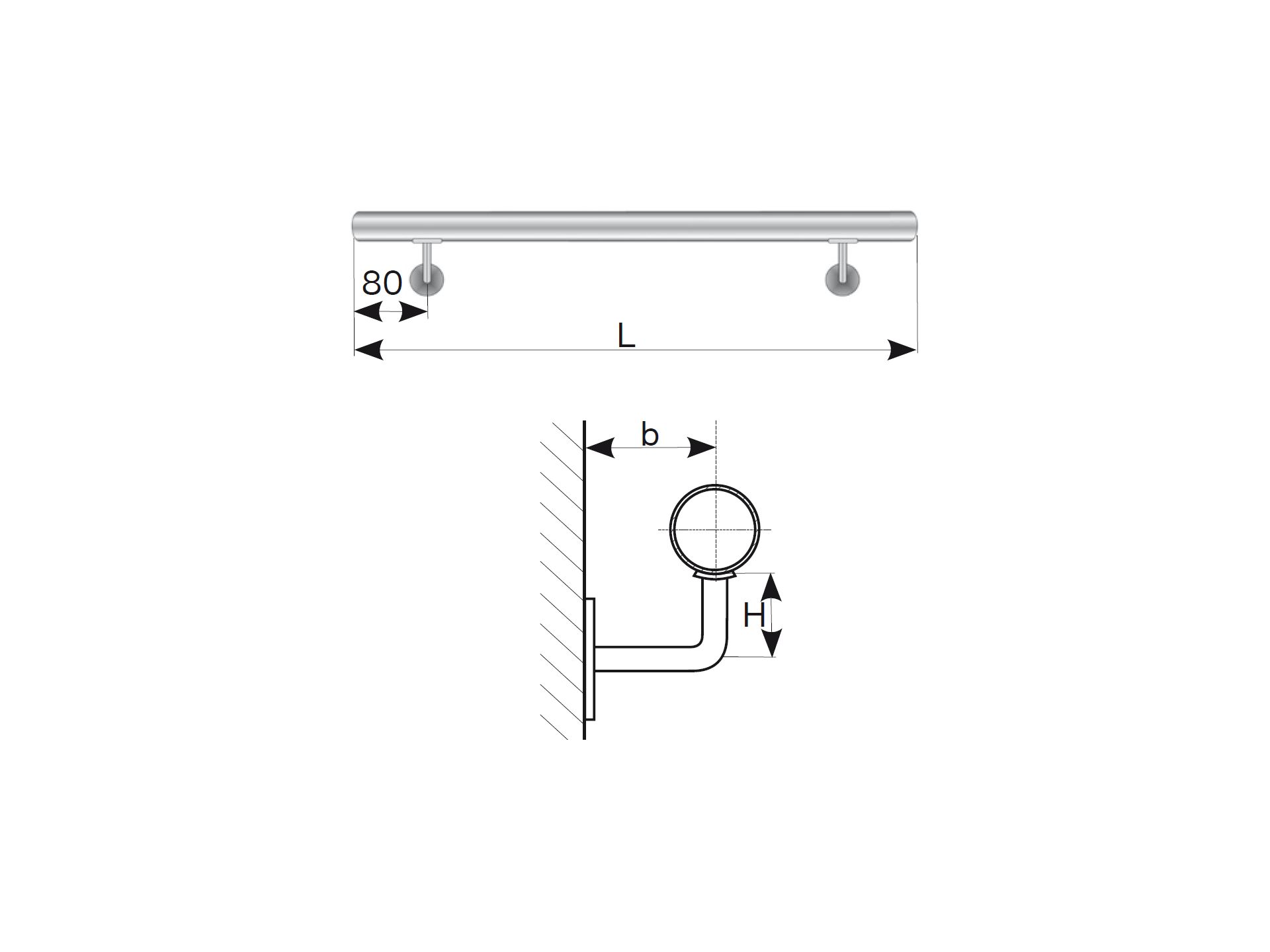 Edelstahlhandlauf AISI 304 D42-4 mm L6000 mm geschliffen-89-11AM6000-A.4