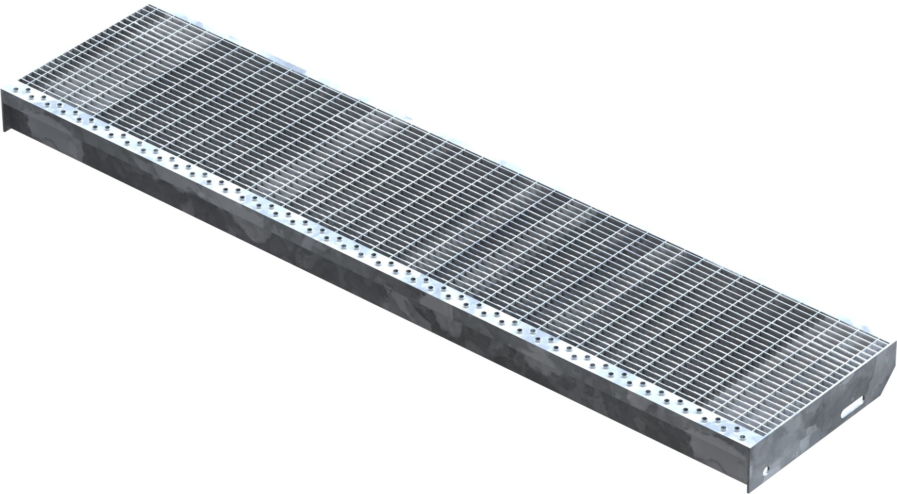 Gitterroststufe Treppenstufe Masse- 1300x305 mm 30-10 mm S235JR -St37-2- im Vollbad feuerverzinkt-40-1303031.7