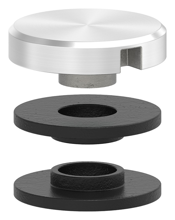 Glaspunkthalter-Oberteil Ø 30 mm- V2A-10-5000.4OT