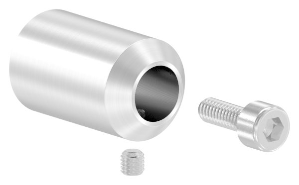 Querstabhalter Edelstahl V2A Bohrung Ø 12-5 mm flacher Anschluss geschliffen Korn 240-88-1150535-240.00