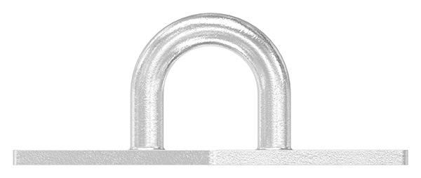 Befestigungsoese Edelstahl V4A Rundeisen Ø 5 mm quadratische Platte 4 Bohrungen-88.11100075005