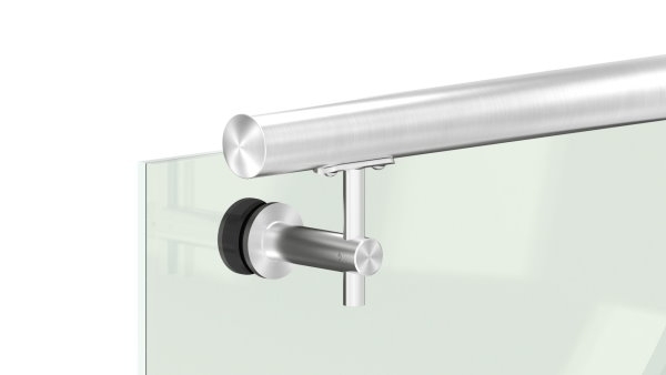 Handlaufhalter fuer Wand-Mauer mit Halteplatte fuer flachen Anschluss V2A-11-2064.4