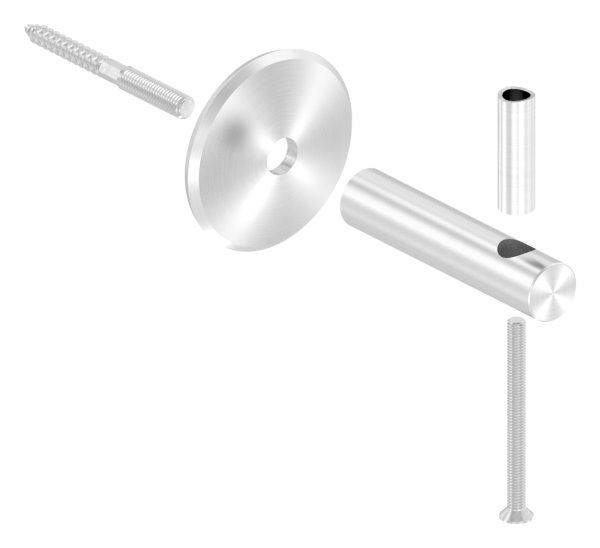 Handlaufhalter mit Ronde 68x5 mm und Halteplatte fuer Ø 42-4 mm V2A-11-2034.4