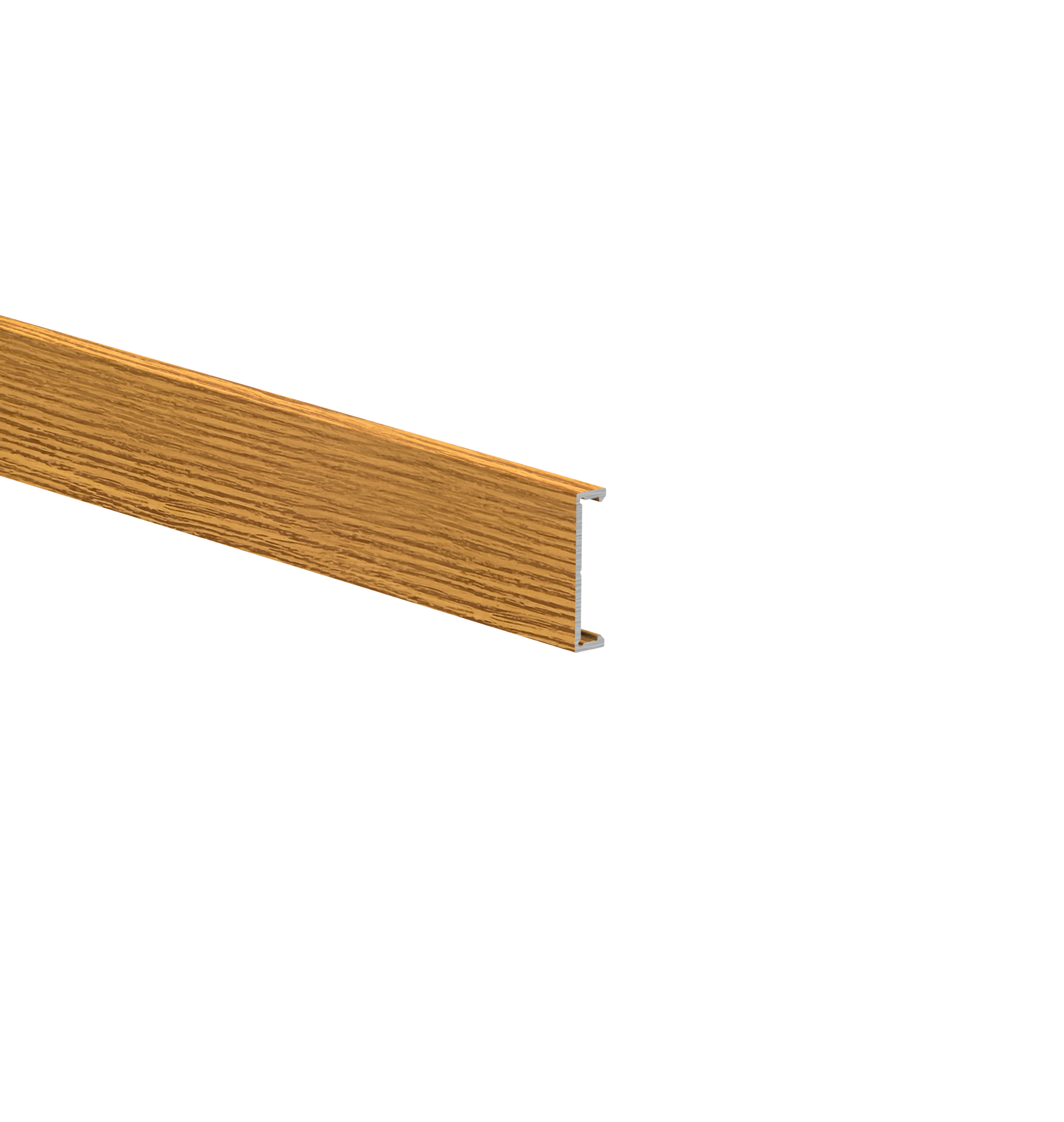 Fassadenleiste Aluminium 25 x 6 mm 6000 mm Holzdekor Helle Eiche-89-11FGAL25X66000W02-A.4