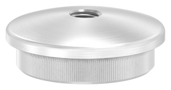 Rohrabschlussstopfen V2A fuer Rohr Ø 42-4x3-0 mm- M8 Gewinde- gewoelbt-11-5037.4