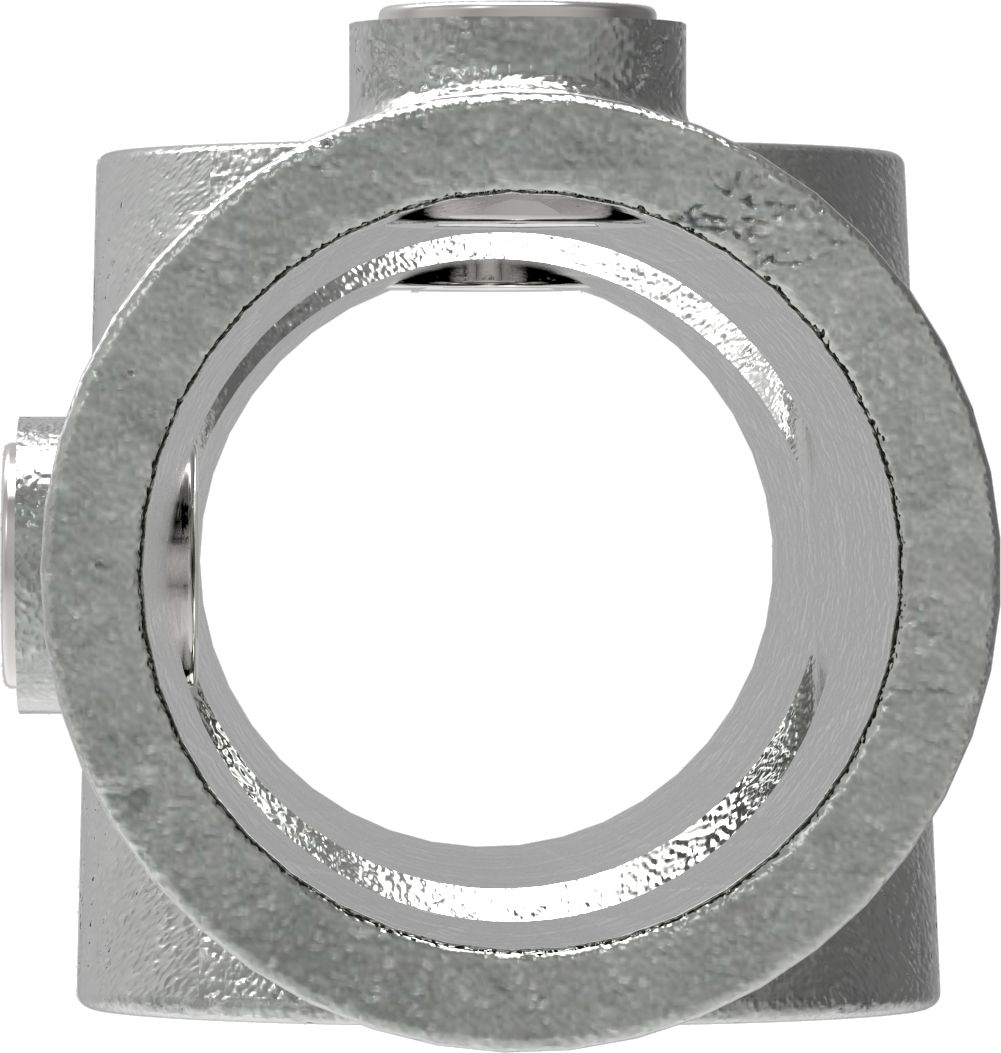 Rohrverbinder - Kreuzstueck 30-45° - 126C42 - Ø 42-4 mm - 1 1-4- - Feuerverzinkt u. Elektrogalvanisiert-126C42