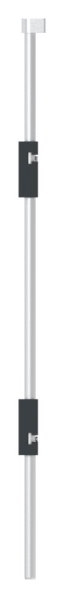 Bodenriegel XL mit zwei Befestigungen- Laenge 1000mm- zum Anschrauben- RAL 7016-88-1156712-ALU.7016