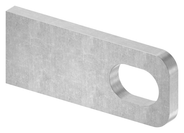 Anschweisslasche - Masse- 100x40x8 mm - Langloch- 30x20 mm - Stahl -roh- S235JR-30-3554.8