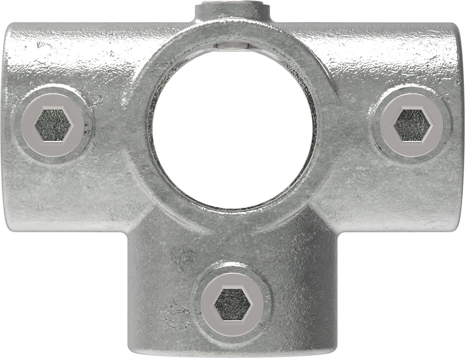 Rohrverbinder - T-Stueck fuer Stuetzrohr - 176T21 - 21-3 mm - 1-2- - Feuerverzinkt u. Elektrogalvanisiert-176T21
