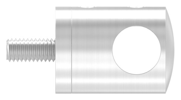 Querstabhalter FLACH Edelstahl  V2A Gelaender Stabhalter fuer Rundstaebe 12 mm inkl- Schrauben-11-1011.4