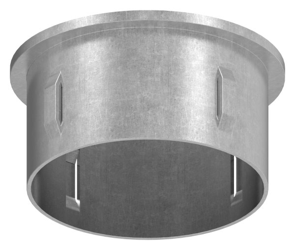Stahlstopfen flach - fuer Rundrohr Ø 60-3x2-5-2-9 mm - Stahl S235JR- roh-30-2917.8