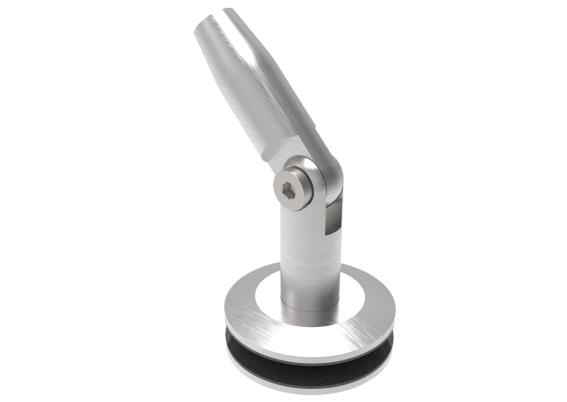 Vordachglashalter Edelstahl AISI 304 D60-M12mm Schliff-89-11APR60M12-A.4