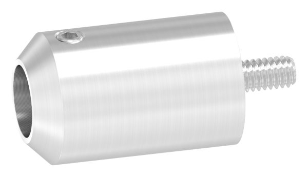 Querstabhalter Edelstahl V2A Bohrung Ø 12-5 mm flacher Anschluss geschliffen Korn 240-88-1150535-240.00