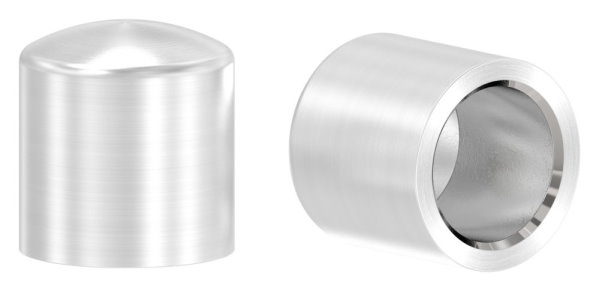 Endkappe Edelstahl V2A fuer Ø 10 mm Rundmaterial- leicht gewoelbt zum Kleben-11-4013.4