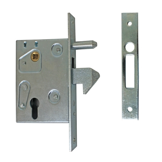 Schiebetor-Hackenschloss Stahl verzinkt Dornma 72 mm mit Gegenplatte-89-11H3564A-A.4