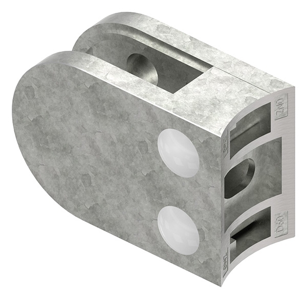 Glasklemme 63x45x28 mm AbZ fuer Anschluss Ø 60-3 mm Zink-10-2260ABZ.3