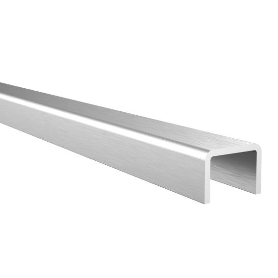 U-Profil Handlauf Aluminium 18 x 12 mm fuer Glas 12-13-52 mm L=3000 mm eloxiert-89-11AL69010143000SE-A.4