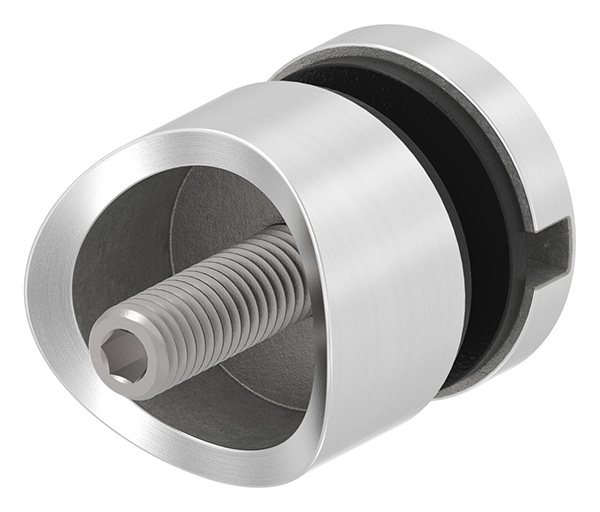 Glaspunkthalter Ø 30 mm- V2A- Anschluss- Rohr Ø 42-4 mm-10-5042.4